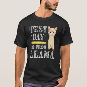 Camiseta Dia de Teste Sem Prob Llama Teste Dia de Teste Tes