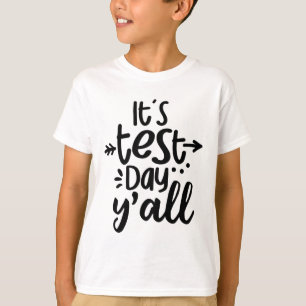 Camiseta Dia de Teste Yall Cute Test Day Para Professores