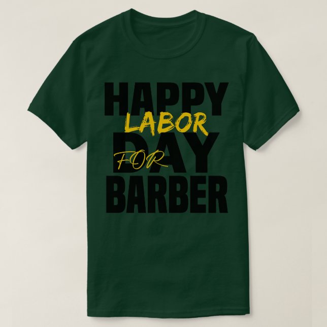 CAMISETA DIA DE TRABALHO FELIZ PARA BARBAS (Frente do Design)