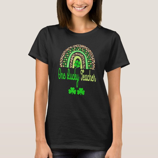Camiseta Dia de Um Professor Sortudo Rua Arco-Íris Patricku (Frente)