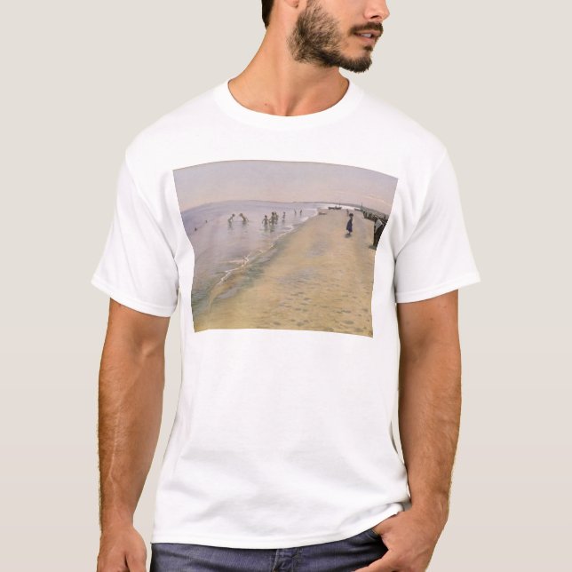 Camiseta Dia de verão na praia sul de Skagen, 1884 (Frente)