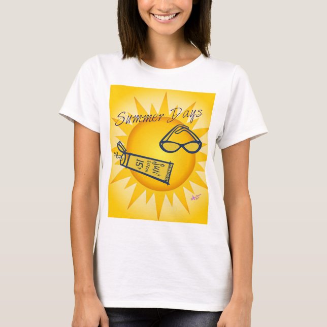 Camiseta Dia de Verão Tanque de Sol (Frente)