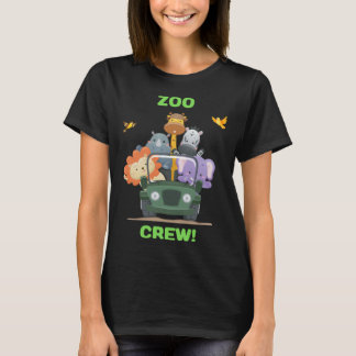 Camiseta Dia de Zoológico & Equipe Zoo Fofa