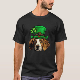 Camiseta Dia Divertido de São Patrício Brittany Spaniel Cão