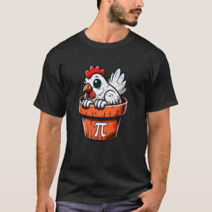 Camiseta Dia Divertido do Frango Pot Pi 3.14 Símbolo Pi Ens