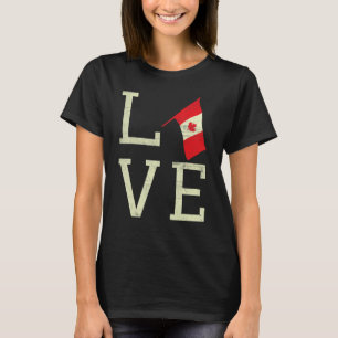 Camiseta Dia do Amor Canadá Árvore Proud Bandeira Canadense