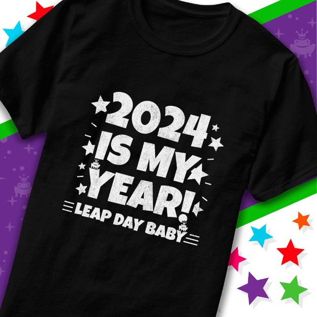 Camiseta Dia do Ano Leap 2024 é meu Ano 29 de fevereiro (Criador carregado)