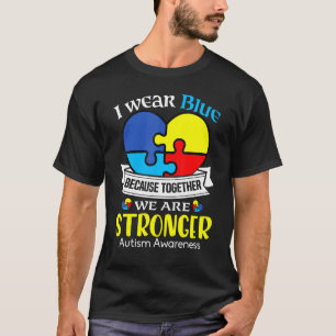 Camiseta Dia do Autismo Eu Uso Azul Abril Apoio Crianças co