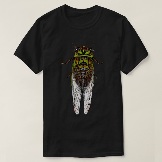 Camiseta Dia do Cachorro Cicada Insetos Natureza Ilustração (Frente do Design)