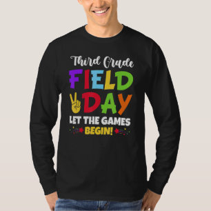 Camiseta Dia do Campo do Terceiro Grau Deixar Os Jogos Come