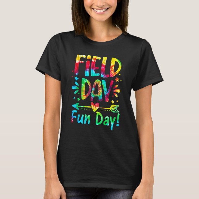 Camiseta Dia do Campo Escolar Diversão Tie Dye Field Day 20 (Frente)