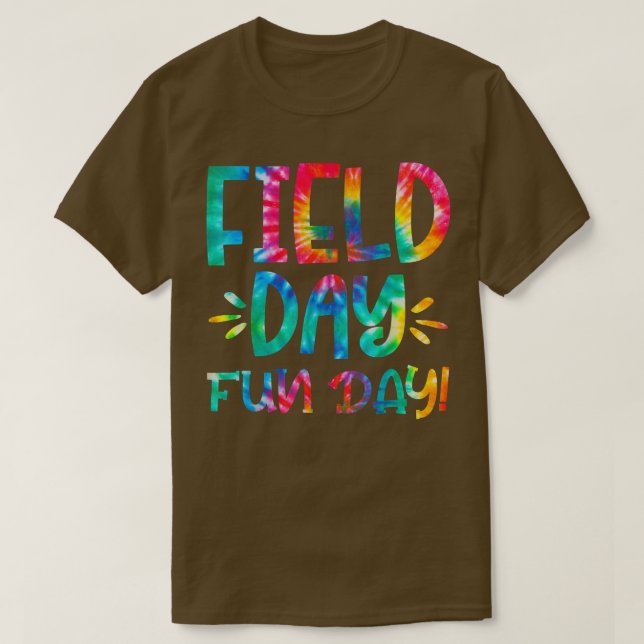 Camiseta Dia do Campo Escolar Diversão Tie Dye Field Day 20 (Frente do Design)