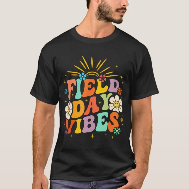 Camiseta Dia do Campo Viba Crianças Engraçadas De Groovy Ca (Frente)