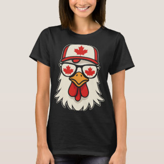 Camiseta Dia do Canadá Bandeira Canadense Folha de Bordo Fr