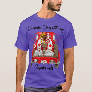 Camiseta Dia do Canadá com o meu Gnomo, um girassol canaden