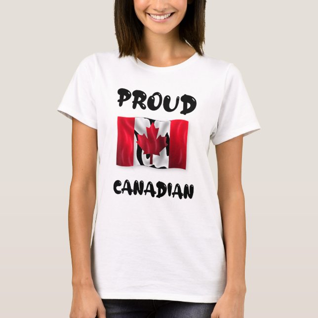 Camiseta Dia Do Canadá Em 2021, Maple Leaf Proud Cana (Frente)