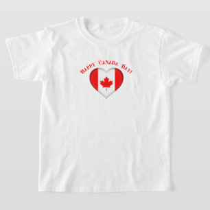 Camiseta Dia do Canadá Feliz pelo Coração