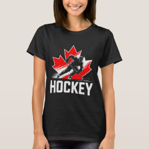 Camiseta dia do Canadá hóquei patriótico folha de bordo can