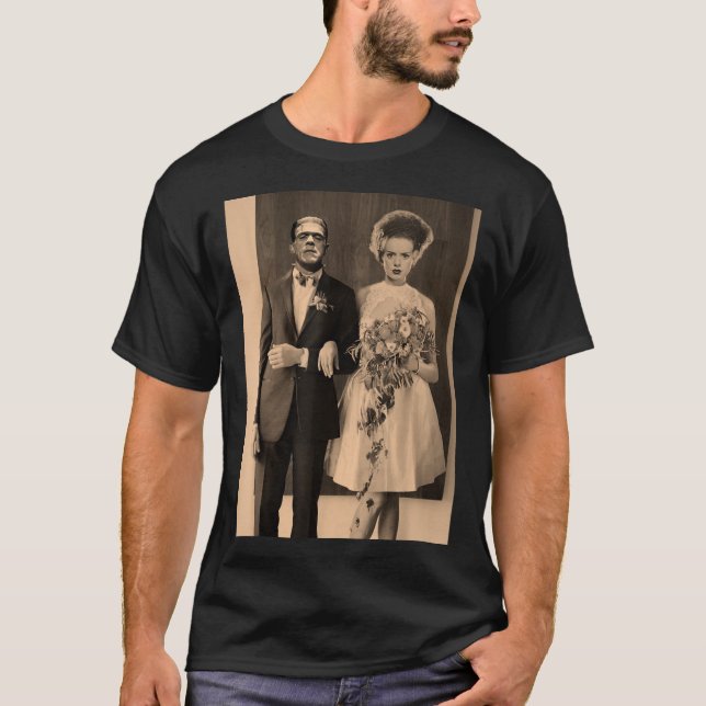 Camiseta Dia do Casamento de Dapper Frankenstein - Hallowee (Frente)