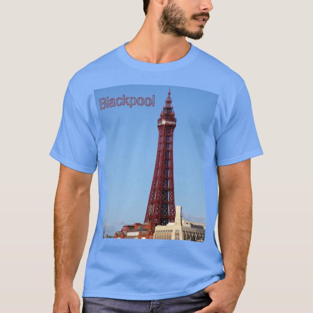Camiseta Dia do Céu Azul em Torre Blackpool  (Frente)
