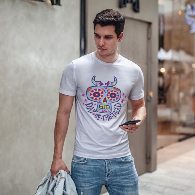 Camiseta Dia Do Crânio De Cartoon Morto (Criador carregado)