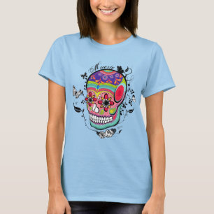 Camiseta Dia do crânio do açúcar da ilustração inopera