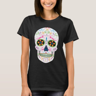 Camiseta Dia do crânio inoperante do açúcar - multi cor