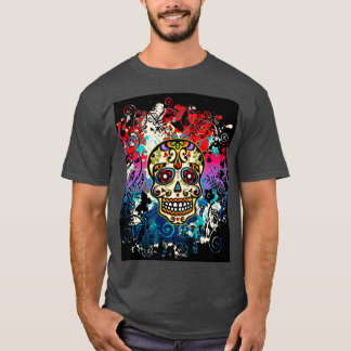 Camiseta Dia do Crânio Mexicano dos Mortos Dias de Açúcar