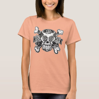 Camiseta Dia do Crânio Morto e Crossbones