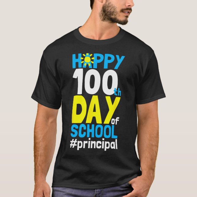 Camiseta Dia Do Diretor Escolar 100 Dias De Escola (Frente)
