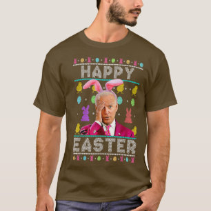 Camiseta Dia do felz pascoa Coelhinho Bonito Joe Biden Coel