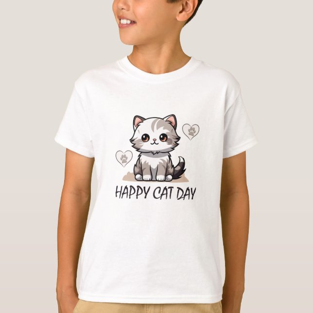 CAMISETA DIA DO GATO (Frente)