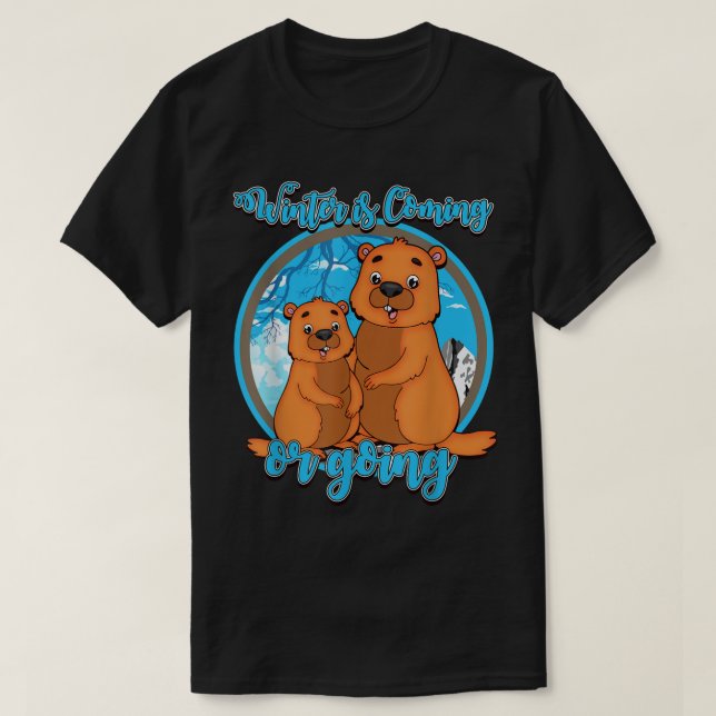 Camiseta Dia do Groundhog para Phil Punxsutawney Winter ou  (Frente do Design)