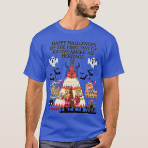 Camiseta Dia do Halloween e do Patrimônio Nativo Americano