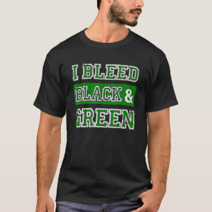 Camiseta Dia do Jogo da Equipe Esportiva Negra e Verde