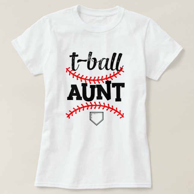Camiseta Dia do jogo de basebol de Sobrinho do T-Ball da (Frente do Design)
