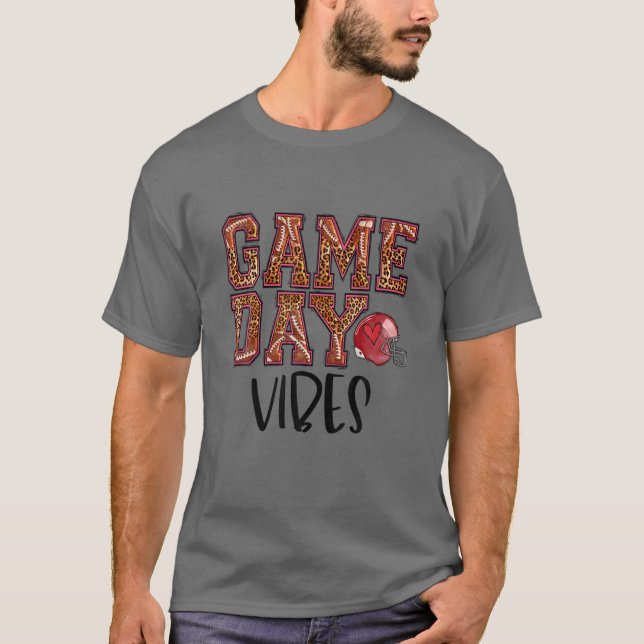 Camiseta Dia do Jogo do Leopard Vibes Tee Futebol Mãe M (Frente)