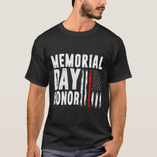Camiseta Dia do Memorial Honre Quem Serviu E Sacrificou