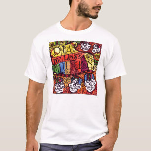 Camiseta Dia do morto/Diâmetro de los Muertos/crânio do