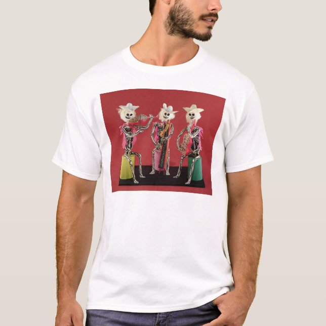 Camiseta Dia do morto: Mariachi, de Oaxaca (Frente)