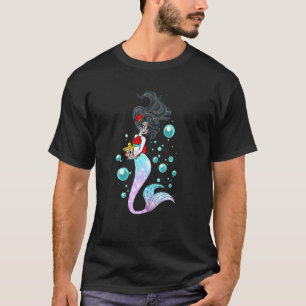 Camiseta Dia do Morto Sereia Mexicana Crânio De Açúcar Sere