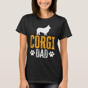Camiseta Dia do Pai Corgi Homem Cachorro Papai Corgi