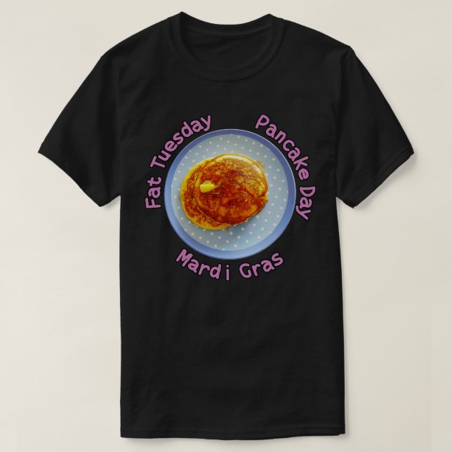 Camiseta Dia do Pancake AKA Terça-feira gorda (Frente do Design)