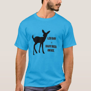 Camiseta Dia do pé = cervos do bebê no gelo