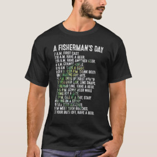 Camiseta Dia do Pescador Cerveja Pescador Pescaria Humor