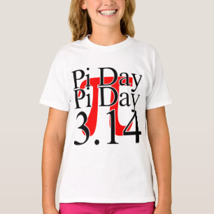 Camiseta Dia do Pi 3.14 Preto e Vermelho