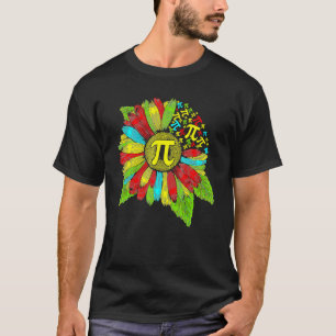 Camiseta Dia do Pi 3 14 Símbolo de Girassol Matemática Gee