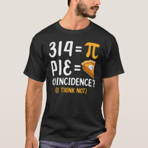 Camiseta Dia do Pi 3 14 Símbolo de Torta Coincidência Piada