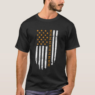 Camiseta Dia do Pi EUA Bandeira Americana Dia do Pi Matemát