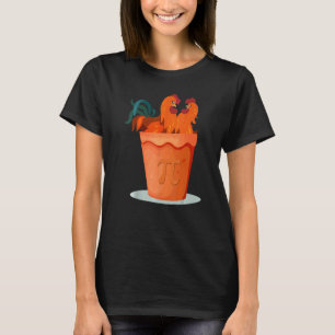 Camiseta Dia do Pi Frango Pot Pi Engraçado